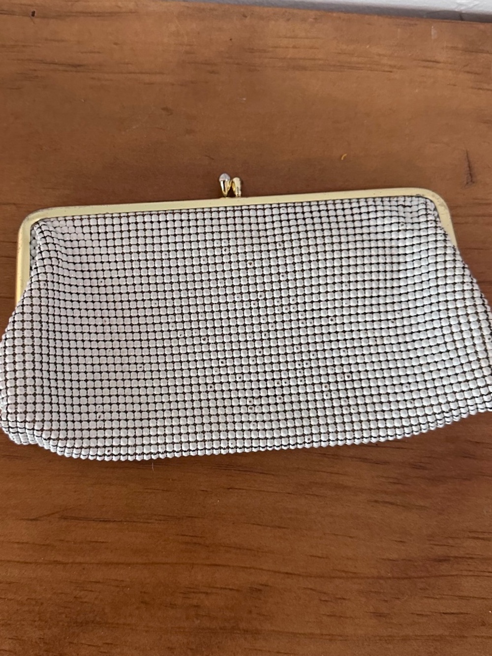 Small white coin purse